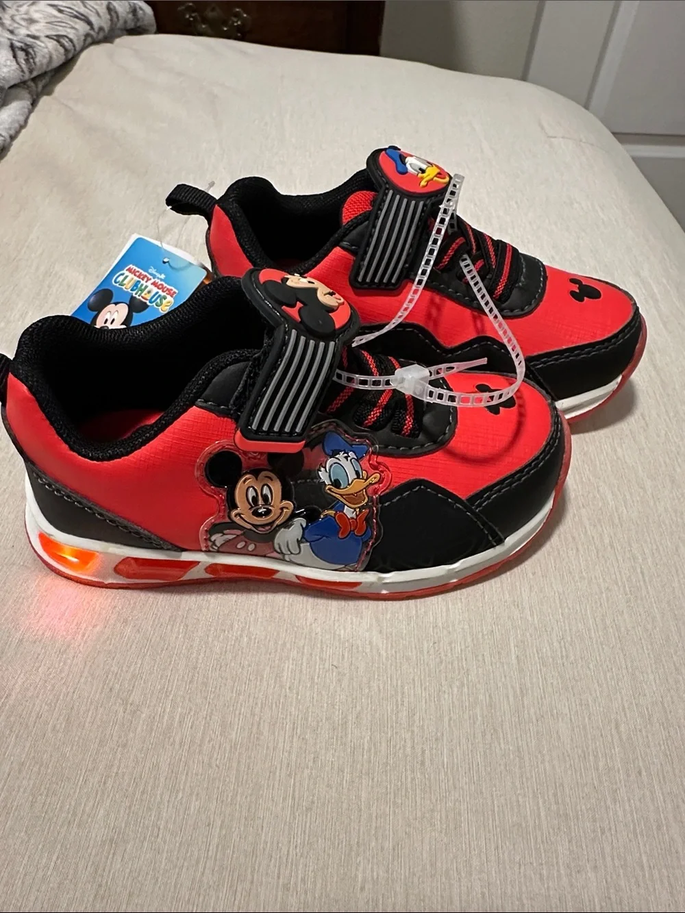 Toddler Mickey Mouse Light-Up Shoes Size 8